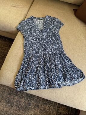 Navy Flower Dress